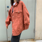 Helle Farben Lose Ulzzang Retro Jeansjacke